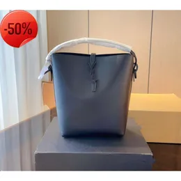 LE 37 Designerväska Glänsande läder hink axelväskor Kvinnor Crossbody Tote 2-i-1 Mini Purse High Quality Luxury Handb