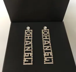 Har frimärken Fashion Brand Designer Diamond Letter Earrings For Lady Women Party Wedding Lovers Gift Luxury Jewelry For Bride With 2264717