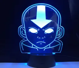 The Last Airbender Room 3D LED Night Light Coloful con sensore tattile remoto per la decorazione Regalo carino per i bambini Regalo Drop Bes7653275