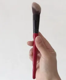 Smashboxes vinklade pulverborste röd kamera Klar konstnär ansikte kontur Löst pulver 3D -handtag Makeup Brush DHL1004309