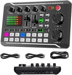 Live-Soundkarte und Audio-Interface mit Mixer-Effekten und Sprachwechsler, perfekt für Streaming, Podcasting, Gaming 240119