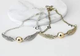 20st Vintage Golden Snitch Pocket Charms Armband Bangle Wings Cintage Armband Fina smycken Armband för Women Girls Bijoux AC78853440