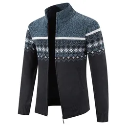 Mężczyźni Zimowy sweter Dznili Cardigan Man Gruba płaszcz z suwakiem Kurtka ciepła moda Swatery Bluzy męskie ubrania 240130