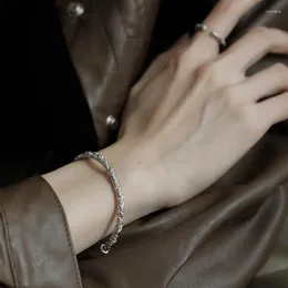 팔찌 evimi Silver Color Texture Bracelet for Women Girl Girl 생일 선물 빈티지 패션 성격 보석 DROP 도매