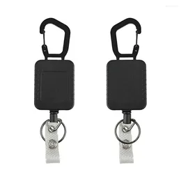 Keychains Square Retractable Badge Reel Clip Nurses Students Doctors Name Holder Landyard Keychain Office Accessories