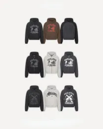 Y2k Schwarz Retro Akimbo Schießen Haus Druck Muster Männer Hoodie VICINITY Mode Zip Up Hoodies Harajuku Straße Sweatshirt 240127