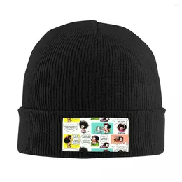 Berets Manga Quino Mafalda Motorhaube Hut Stricken Hüte Männer Frauen Mode Unisex Kawaii Cartoon Warme Winter Skullies Beanies Caps
