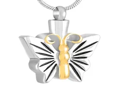 IJD9276 Edelstahl Schmetterling für Asche Memorial Urne Mode Anhänger Halskette Feuerbestattung Andenken mit Kette Jewelry9419450