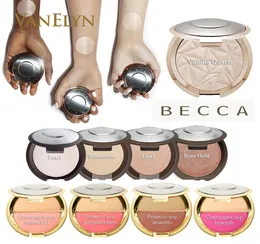 2019 Becca Vanilla Quartz Shimmering Skin Perfector Прессованная розничная прессованная пудра с бархатным финишем Бронзер-хайлайтер 8136095