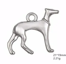 2021 Zinklegierungs-Tierhund-Charms Windhund-Charms für die Schmuckherstellung6884075