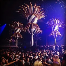 5 mH (16,5 Fuß) hängender wunderschöner beleuchteter aufblasbarer Ballon-Sternballon mit Luftgebläse für Nachtclub-Partys oder Parkdekoration
