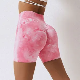 Lu Align High Dye Estilo Sexy Tie Cintura Secagem Rápida Fitness Calças Triplas Mel Pêssego Hip Lift Esportes Shorts Apertados Sem Costura Push Up Limão LL Jogger Lu-08 2024