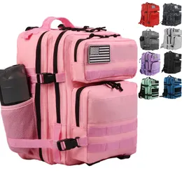 25L 45L Camping Hiking Backpack Tactical Bag Molle Patch Travel 900D Mens Military Outdoor Ruckdack Shoulder Bag 240208