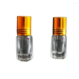 Förvaringsflaskor 3 ml6ml 40 st/parti tomt glas kosmetisk påfyllningsbar flaska liten essencial oljebehållare bärbar emulision parfym injektionsflaska