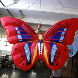 3mW (10ft) with blower wholesale Inflatable Ladygaga Style Costume for City Decoration Inflatables Butterfly Suit with LED Strip for Stage Decoration