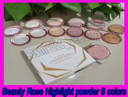 Beauty Rose Pownline Powder 6 Colors Diamond Bronze Body Highlighter Makeup Makeup Brighting Pressure Pressed5000816