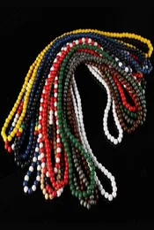 Collane a catena lunga con perline di legno fatte a mano Donna Uomo Perline di legno Gioielli etnici Accessori fai da te intero1901970