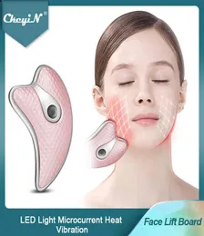 Ckeyin Guasha Scraping Facial Massager LED 가벼운 미세 화폐 피부 회춘 바디 마사지 기계 얼굴 리프팅 슬리밍 45 Q0601672244
