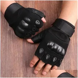 Cycling Gloves Tactical For Mens Hard Shell Protection Anti Slip And Wear-Resistant Sports Outdoor Training Half Finger Drop Delivery Otin5