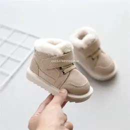 Fashion Baby Cotton Shoes Winter Plush Snow Boots Toddler Infant Bottom Boots Nonslip Nonslip Kids Shoes for Boy Girl 240126