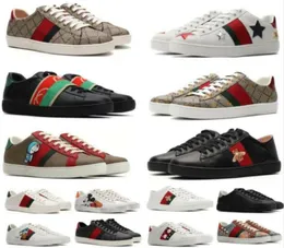 Scarpe casual di lusso di design Uomo Donna Scarpe da ginnastica in pelle Ace Snake Tiger Ricamate Scarpe basse classiche da esterno di moda