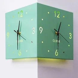 Wall Clocks Yellow Fancy Big Size Design Modern Luminous Digital Nordic Reloj De Pared Para Sala Live Room Decor