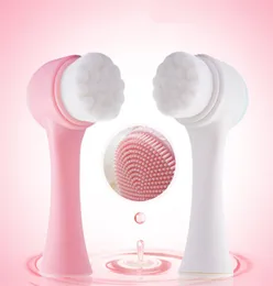 3D Double Sided Face Wash Brush Soft Hair Silicone Face Wash5033538