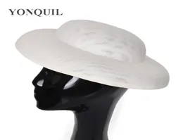 30 cm rund stor hatt fascinator bas kvinnor hårtillbehör imitation sinamay fascinator huvudbonad material bröllop parti attraktiv9377607