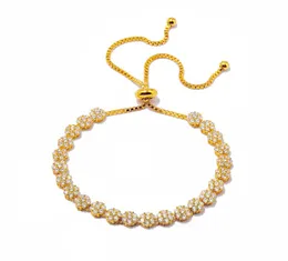 Moda classica squisita diamante quadrifoglio collegamento cristalli clavicola braccialetto a catena oro 18 carati per Van WomenGirls Wedding Vale2607920