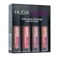 Lip Gloss Liquid Lipstick Kit Huda Bense the Red Nude Brown Pink Edition Mini Liquid Matte 4PCS6274951