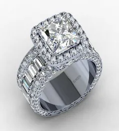 Alta qualidade vintage amantes tribunal anel 3ct diamante 925 prata esterlina noivado anel de banda de casamento para mulheres homens jóias de dedo g2942616