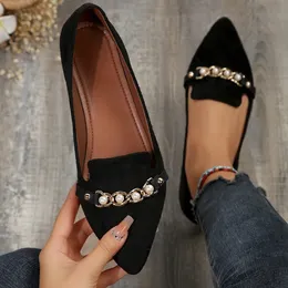 Sapatos femininos tendência mocassins ballet apartamentos apontado dedo do pé descalço deslizamento-em sandálias casuais baixo luxo marca mulher sapato em hit 240130