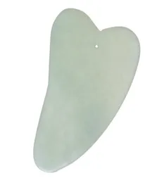 Gua Sha Trattamento viso Guasha Strumento di massaggio Strumenti di raschiatura in pietra di giada naturale cinese per viso più sottile XB11700925