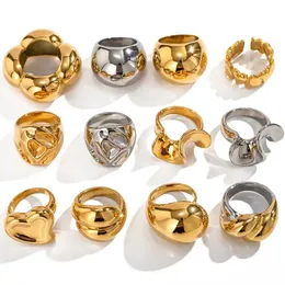 Uworld Design Layla Dome Ring Geometric Ring for Women Simple Stylish Texture Finger Jewelry Waterproof 240202