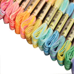 10 parça/torba 78 renk segmenti boyalı çift renkli embriyo iplik el yapımı aksesuarlar çapraz dikiş gradyanı veya ihtiyaçlarınıza göre seçin 240208