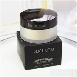 Ansiktspulver dropppaket i Black Box Laura Mercier Foundation Löst inställning Fix Makeup Min Pore Lighten Concealer Leverans Health B DHCVQ