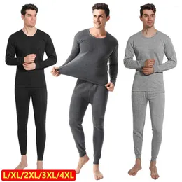 Mens Thermal Underwear Weather Ultra Soft Fleece fodrad för män Set Long Johns Top Bottom