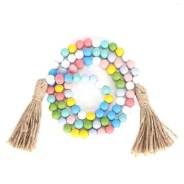 Storage Bags Bead String Pendant Festival Decoration 84 Natural Wooden Beads Wood For Wall Bedsides Shelves Mirrors