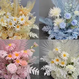 Dekorativa blommor firande simuleringsblomma väg blommor blommor bordsblomma potten bröllop scenen runningslayout välkommen område dekoration