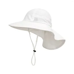 قبعات واسعة الحافة المخصصة للتصفح قبعة قبعة upf 50 الرياضة المائية المرنة الكراهية النساء Visor Womens Summer Agens كبيرة للسفر الرجال