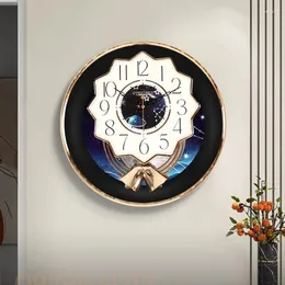 Väggklockor runt digital klocka tyst modern nålkontor kreativa svart nordiska relojes de pared dekoracion para el hogar