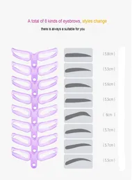 메이크업 재사용 가능한 눈썹 스텐실 눈썹 통치자 화장품 눈썹 눈썹 스타일 스타일링 템플릿 카드 메이크업 뷰티 키트 키트 키트 9642100