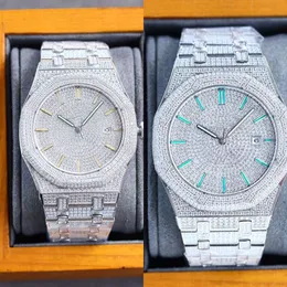 Mekanik Mens Otomatik Elmas İzle Erkekler İçin 40mm Saatler Bilek saati Paslanmaz Çelik Swarovski Moda Kol saatleri Montre De Luxe Es es