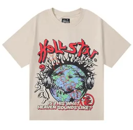 Hellstar Womens Mens Therts عالية الجودة رجالي T Shirt مصمم قمصان للرجال ملابس الصيف الأزياء الأزواج القطن تي شيرت النساء غير الرسميات القصيرة الأكمام الجحيم نجمة