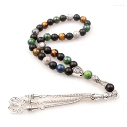 Strand Tasbih Perline di preghiera musulmane premium realizzate con pietra naturale da 8 mm in molti colori per la misbaha quotidiana e la meditazione