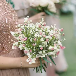 Dekoratif Çiçekler 10 PCS BEBEK KEŞAFLARI Yapay Şubeler Avrupa Tarzı Sahte Gypsophila Çiçek Düzenlemesi Düğün Buket Ev Dekor