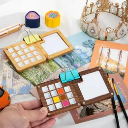 Bottles Small Empty Wooden Watercolor Palette Travel Portable Mini Acrylic Paint Box Square Tray Art Painting Supplies