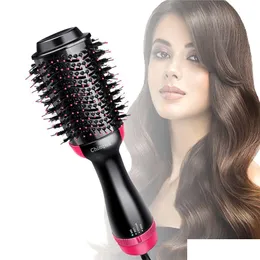 Lockenstäbe Haartrockner Air Brush Styler und Volumizer Frauen Mtifunction Straightener Curler One Step Electric Blow 230504 Drop D Dhjyk