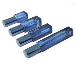 Garrafas de armazenamento 25pcs 3ml 5ml 10ml mini garrafa de recarga de perfume azul escuro embalagem cosmética fragrância atomizador quadrado vazio spray de vidro