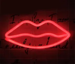 Decorative light neon lip sign LED night lights bedroom decoration birthday wedding party house wall decor valentines day gift8593060